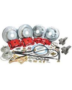 El Camino Disc Big Brake Conversion Kit, Front & Rear, With2" Drop Spindles, 1959-1960