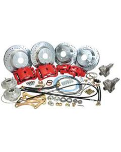 El Camino Disc Big Brake Conversion Kit, Front & Rear, With2" Drop Spindles, 1964-1967