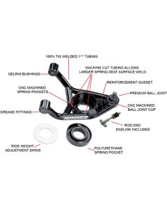 El Camino Hotchkis Tubular Lower A-Arms, 1964-1972