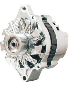 El Camino Vintage Air Front Runner 140 Amp Alternator, Chrome Finish, Chrome Pulley