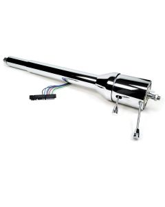 El Camino Steering Column, Right Hand Drive, Chrome, ididit, For Cars With Floor Shift Transmission, 1967-1968