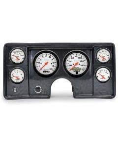 El Camino Instrument Cluster Panel, Carbon Fiber Finish, With Phantom Gauges, 1978-1981