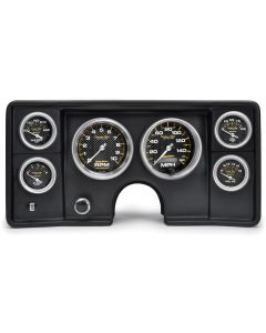 El Camino Instrument Cluster Panel, Black Finish, With Carbon Fiber Series Gauges, 1978-1981