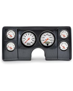 El Camino Instrument Cluster Panel, Carbon Fiber Finish, With Phantom Gauges, 1982-1987