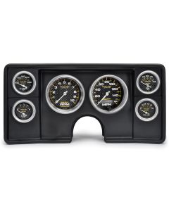 El Camino Instrument Cluster Panel, Black Finish, With Carbon Fiber Series Gauges, 1982-1987