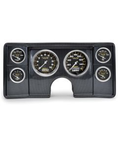 El Camino Instrument Cluster Panel, Carbon Fiber Finish, With Carbon Fiber Series Gauges, 1982-1987