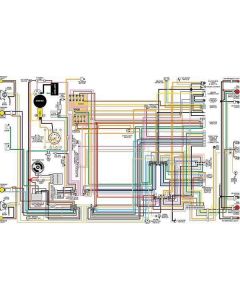 El Camino Color Laminated Wiring Diagram, 1964-1975