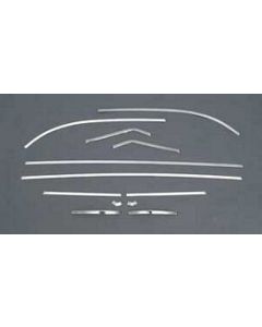 Chevy Interior Door & Side Panel Trim Set, Stainless Steel,Convertible, 1957