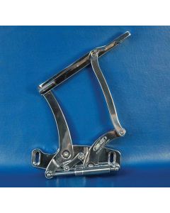 El Camino Billet Aluminum Hood Hinges, Clear Powder Coated Finish, 1964