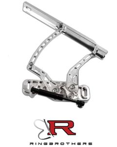 El Camino Hood Hinges,Billet Aluminum, Air Frame, Natural, With Steel Hood, 1970-1972