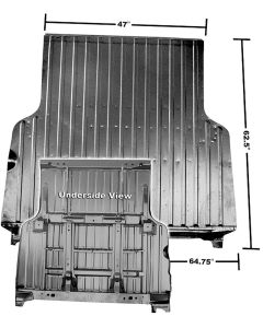 El Camino Bed Floor Panel, With End Panel, 1968-1972