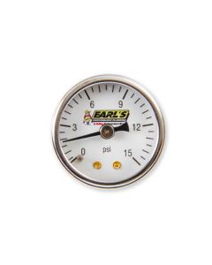 15 PSI Fuel Pressure Gauge 1.5" - 0 to 15 PSI - 1/8 NPT male thread