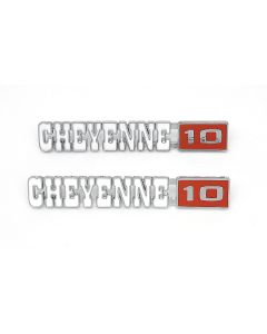 1971-72 Chevy Truck Front Fender Emblems Cheyenne 10