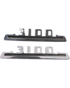 Chevy Truck Hood Side Emblems, "3100", 1953-1954