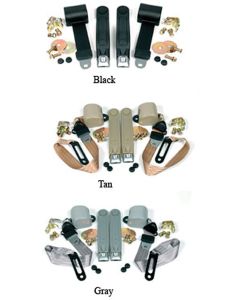 Chevy & GMC Truck Seat Belt Kit, Three Point, For Bucket Seats, With Retractors, 1968-1987