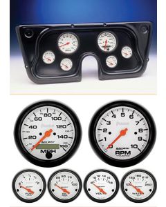 1967-1972 Chevy-GMC Truck Complete 6 Gauge Panel With Phantom Electric Gauges, Black
