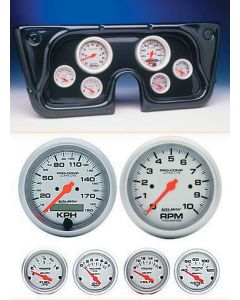 1967-1972 Chevy-GMC Truck Complete 6 Gauge Panel With Phantom Electric Gauges, Carbon Fiber
