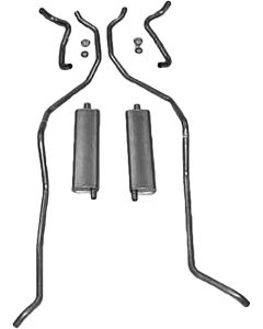 El Camino Exhaust Systems, Complete, 348 Dual Exhaust - ExcHi-perf Alum Includes Left & Right, 1959-1960