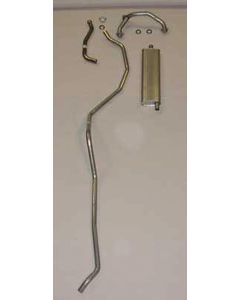 El Camino Exhaust Systems, Complete, 283 8 Cyl Single Exhaust, Includes Intermediate E, 1959-1960