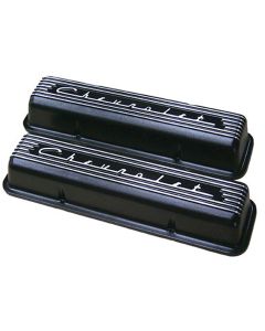El Camino Valve Covers, Small Block, With Raised ChevroletScript, With Fins, Pair, 1959-1985