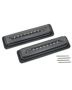 El Camino Valve Covers, Classic-Style, Aluminum, Black, 1959-1987
