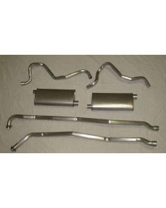 El Camino Exhaust, Dual, Without Resonators, V8, Stainless Steel, 1964-1972
