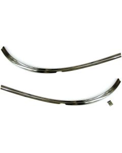 Chevy Windshield Garnish Moldings, Lower, Stainless Steel, 1957