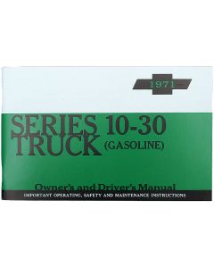 1971 Chevy Truck Owners Manual