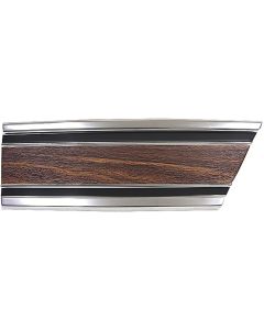 Chevy Truck Custom Front Fender Molding With Wood Grain Insert, Right Lower Rear, 1969-1972