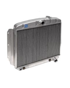 Chevy Truck Aluminum Radiator, With 1-1/4" Tubes, Dual Core, Griffin, 1955-1959