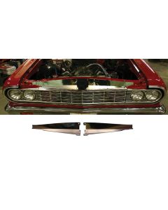 El Camino Core Support Filler Panel, Polished Aluminum, 1964