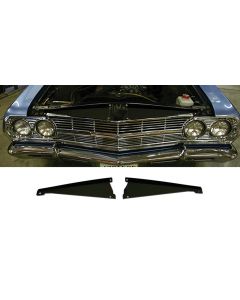 El Camino Core Support Filler Panel, Black Anodized, 1965
