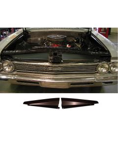 El Camino Core Support Filler Panel, Black Anodized, 1966