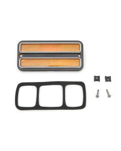 Chevy Or GMC Truck Front Side Marker Light, Amber, With Chrome Bezel, 1968-1972
