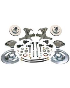 6-Lug Disc Brake Kit,w/2-1/2" Drop Spindles,63-70