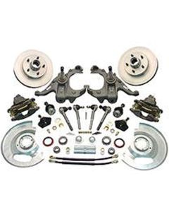 Chevy Truck Disc Brake Kit, 5-Lug, With 2-1/2 Drop Spindle,1963-1970