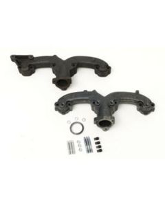 Chevy Truck Exhaust Manifolds, Rams Horns, 2 Inch, With Generator Bracket, 1947-1972