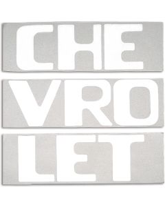 1954-1987 Chevy Truck Tailgate Letters, Stepside, White
