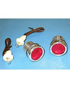 Chevy Truck Bed End Hole Cap, Stepside, With Red Lens, 1940-1966