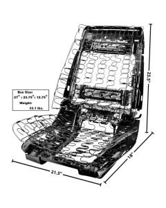 1966-1968 El Camino Bucket Seat Frame Assembly with Support Springs, Left