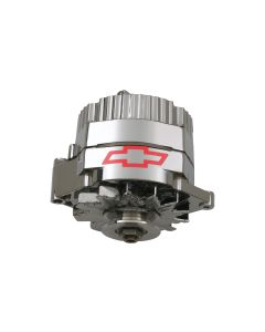 Alternator; 100 AMP; GM 1 Wire Style; GM Bowtie Logo; Chrome Finish; 100% New