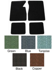 Chevy Floor Mats, Loop Carpet, Front & Rear, 1957