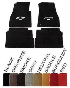 1955-57 Chevy Bel Air 4-Door Lloyd's Ultimat Carpet Floor Mat Set With Embroidered Bowtie Logos