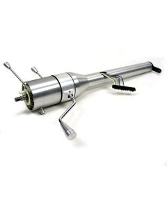 Chevy Truck Tilt Steering Column, Column Shift, Brushed Aluminum, 1960-1966