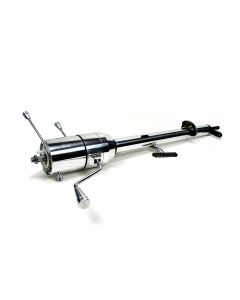 Chevy Truck Tilt Steering Column, Column Shift, Brush Aluminum, 1967-1972