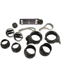 Chevy Truck Air Conditioning Dash Vent Set, Black Bezels, 1967-1972