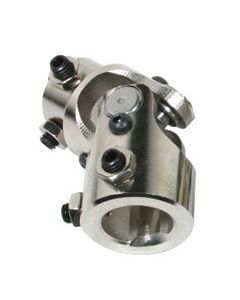 Chevy-GMC Truck U-Joint, Upper, Nickel Plated, For Floor Shift  Columns, 1" DD To 3/4" -36 Spline
