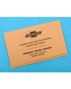 Chevy Mileage Maintenance & Receipt Records Folder, 1955-1957