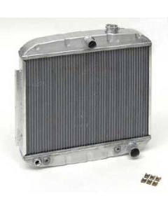 Chevy Aluminum Radiator, V8 Position, Matte Finish, 1955-1957