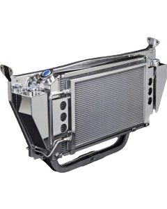 Chevy Radiator Kit, Cross-Flow, For Cars With Air Conditioning, Be Cool, 1955